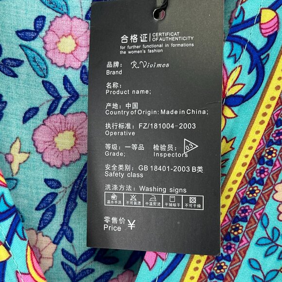 R Vivimos Sarong Boho Print Dress with waist ties, size 6 - Picture 4 of 7